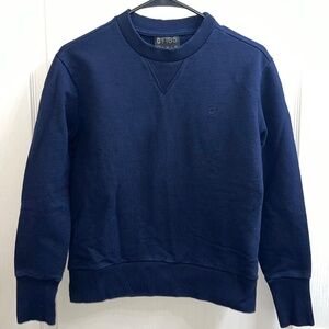 Figs French Terry Pullover Crew Neck Sweatshirt XS Navy
